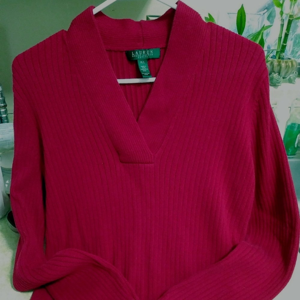 Women's Red Sweater Ralph Lauren